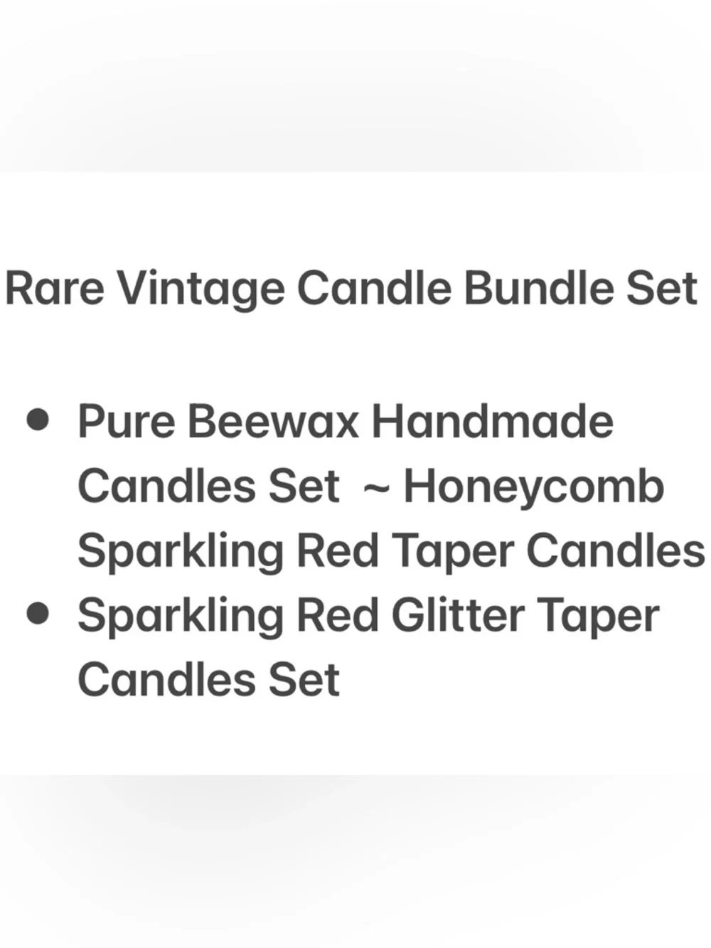 Red Glitter Taper Candle Set Metallic Rare Vintage Holiday Decoration Lot Bundle